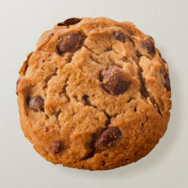 両面ピローチョコレートのチップクッキーとピザ ラウンドクッション