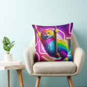 両面ピロー：ネオンつるの猫 クッション (椅子)