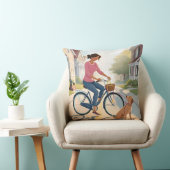 両面ピロー：母犬に乗る クッション (椅子)