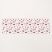 両面ピンクのクリスマスパターン ヨガマット (裏面(横))