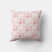 両面ピンクの雪の結晶クリスマス クッション (裏面)