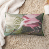 両面ピンクグリーンのオードボンスポンビル鳥 ランバークッション (ブランケット)