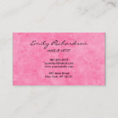 両面ピンク水色のモダン 名刺 (裏面)