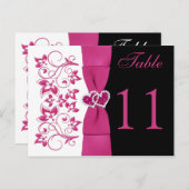 両面ピンク、白、黒の表番号カード ポストカード (正面/裏面)