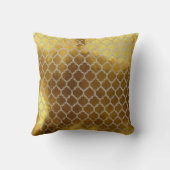 両面フェイク黄金の四葉模様 クッション (裏面)