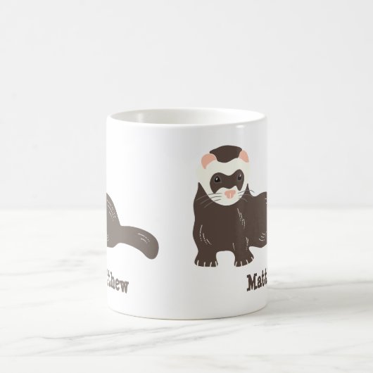 両面フェレーパーソナライズされたト所有者 コーヒーマグカップ (中央)