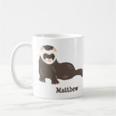 両面フェレーパーソナライズされたト所有者 コーヒーマグカップ (左)