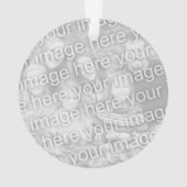 両面フォトオーナメント(2枚のカスタム写真) オーナメント (裏面)