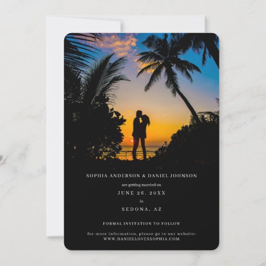 両面フォトカードの日付を保存する セーブザデート (裏面)