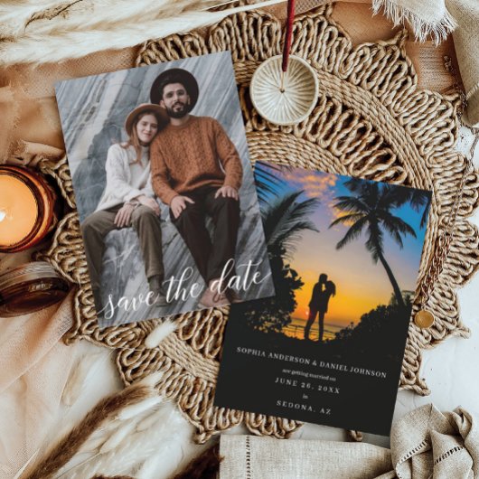 両面フォトカードの日付を保存する セーブザデート