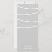 両面フォトカード：エレガントなライトストリングス 招待状 (裏面)