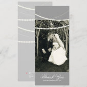 両面フォトカード：エレガントなライトストリングス 招待状 (正面/裏面)