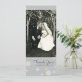 両面フォトカード: シャンパンバブル 招待状 (スタンド正面)