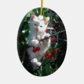 両面フォトキーホルダー 子猫 セラミックオーナメント (正面)