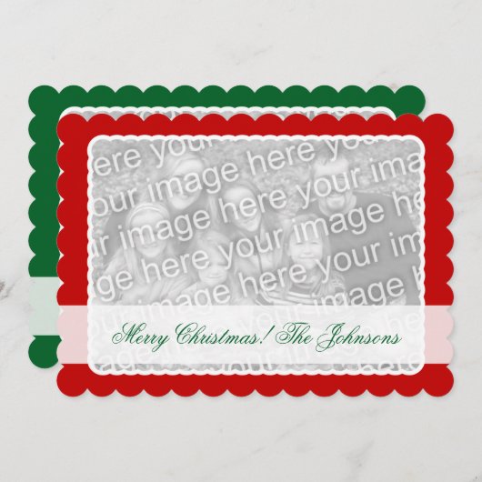 両面フォトクリスマスカード2枚写真 シーズンカード (正面/裏面)