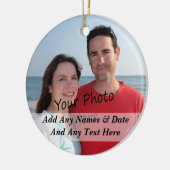 両面フォトクリスマス,その他のホリデーオーナメント セラミックオーナメント (左)