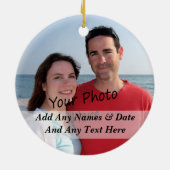 両面フォトクリスマス,その他のホリデーオーナメント セラミックオーナメント (裏面)