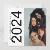 両面フォトグループ卒業パーティー サンキューカード (裏面)