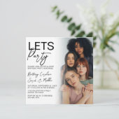 両面フォトグループ誕生日パーティー 招待状 (スタンド正面)