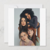 両面フォトグループ誕生日パーティー 招待状 (裏面)