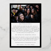 両面フォトハイスクール2025卒業パーティー 箔招待状 (裏面)