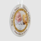 両面フォトパーソナライズされたオーナメント1または2枚 オーナメント (正面)