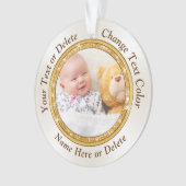 両面フォトパーソナライズされたオーナメント1または2枚 オーナメント (正面)