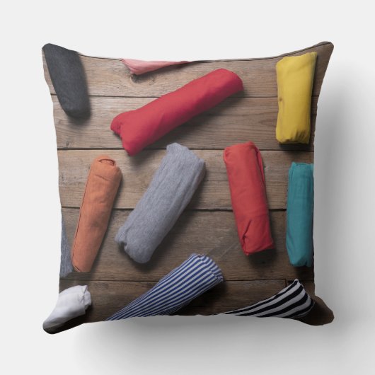 両面フォトパーソナライズされた装飾用クッション クッション (裏面)