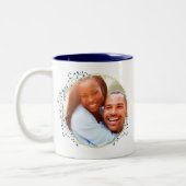 両面フォトフローラフレームコーヒーマグ ツートーンマグカップ (左)