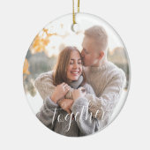 両面フォトマイルストーカスタムンを作成し素朴た セラミックオーナメント (左)