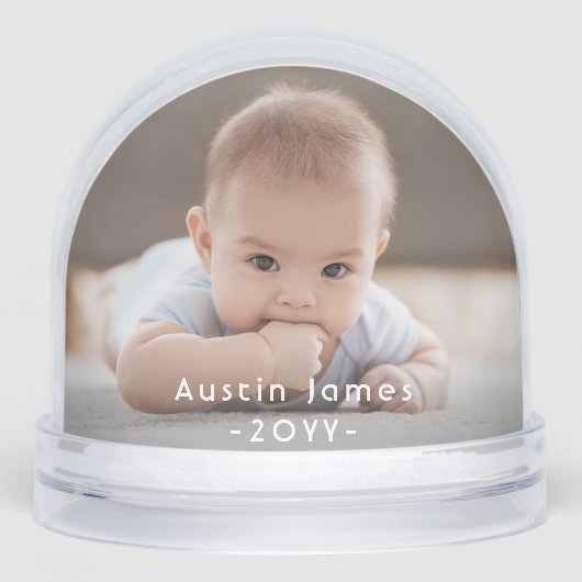 両面フォトモダン&ホワイト文字オーバーレイKeepsake (正面)