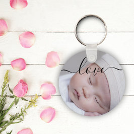 両面フォトラブブラシスクリプトカスタム キーホルダー