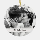 両面フォト結婚オーナメント記念品 セラミックオーナメント (正面)