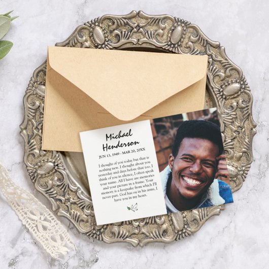 両面フォト葬儀サンキューカード サンキューカード