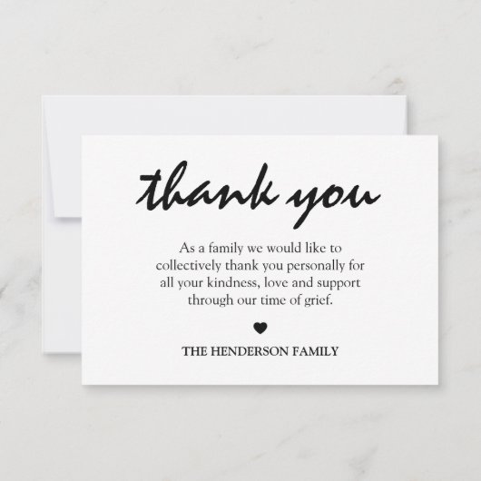 両面フォト葬儀サンキューカード サンキューカード (裏面)