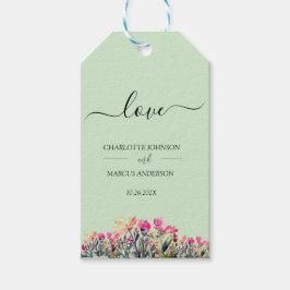 両面フラワーミントギフトタグ ギフトタグ