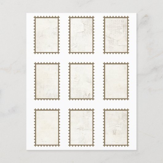 両面フランスの旅行切手1 x 1.5インチ (裏面)