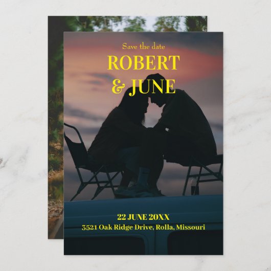 両面フルフォト セーブザデート (正面/裏面)