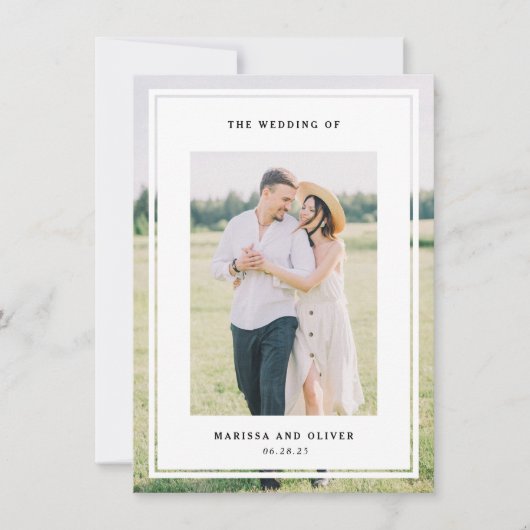 両面フレーム写真の結婚Webサイト 招待状 (正面)