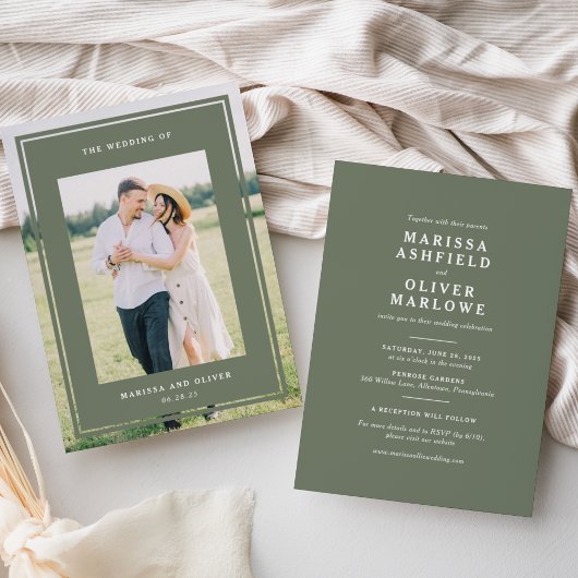 両面フレーム写真の結婚Webサイト 招待状