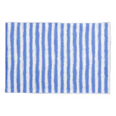 両面フローラストライプのと青絞り 枕カバー (裏面)