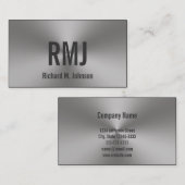 両面ブモダンラッシュメタルルックモノグラムの 名刺 (正面/裏面)