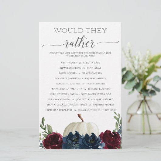 両面ブライダルシャワーゲームブルゴーニュ海軍 (スタンド正面)