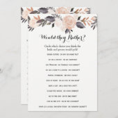 両面ブライダルシャワーゲーム – 新郎言う|むしろ (正面/裏面)