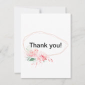 両面ブライダルシャワーサンキューカード。 (正面)