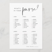 両面ブライダルシャワービンゴ&財布ゲームカード 招待状 (正面)