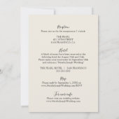 両面ブラック&ホワイトボモダンホ結婚ズ 招待状 (裏面)