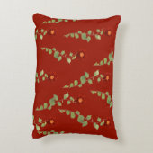 両面ブルゴーニュの花/褐色の背景 – その他の面 アクセントクッション (裏面(縦))