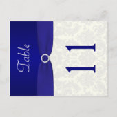 両面ブルーとアイボリーダマスクのテーブル番号 ポストカード (正面)