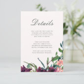 両面プラムフローラオン赤面結婚詳細 エンクロージャーカード (スタンド正面)